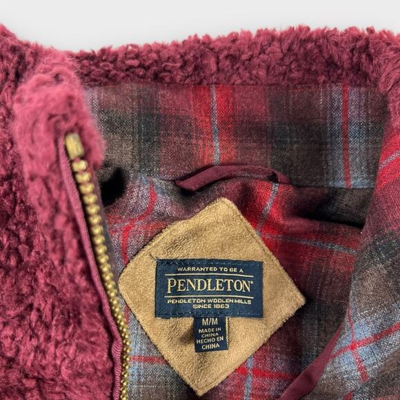 Pendleton Fuzzy Shepra Teddy Full Zip Jacket Size Medium - Picture 3 of 6